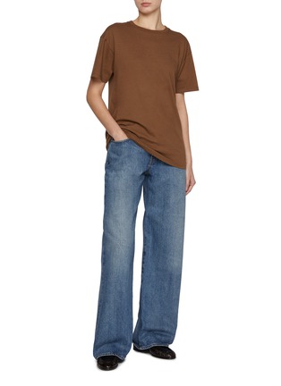 Figure View - Click To Enlarge - THE ROW - Ash Cotton Silk T-shirt