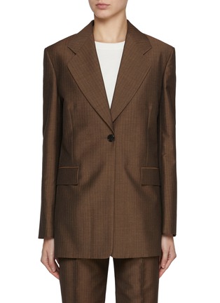 Main View - Click To Enlarge - THE ROW - Vermont Notch Lapel Single Breasted Mohair Wool Blazer