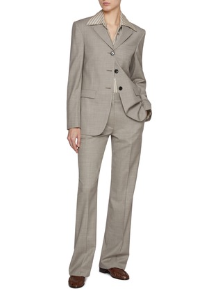 Figure View - Click To Enlarge - THE ROW - Selene Notch Lapel Virgin Wool Blend Blazer