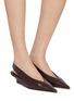 Figure View - Click To Enlarge - TOTEME - Wedge-Heel Leather Slingback Pumps