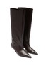 Detail View - Click To Enlarge - TOTEME - Wedge-Heel Leather Tall Boots