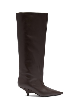 Main View - Click To Enlarge - TOTEME - Wedge-Heel Leather Tall Boots