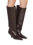 Figure View - Click To Enlarge - TOTEME - Wedge-Heel Leather Tall Boots