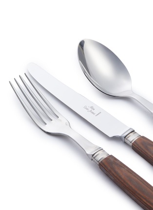 Detail View - Click To Enlarge - ALAIN SAINT-JOANIS - Aloes Stainless Steel Cutlery Set of 4 — Natural