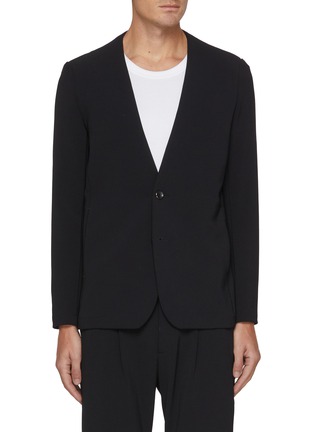 Main View - Click To Enlarge - ATTACHMENT - Single Breasted Lapelless Stretch Blazer