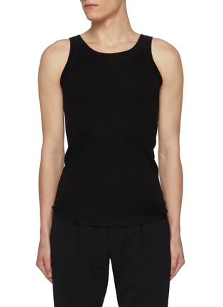 Main View - Click To Enlarge - ATTACHMENT - Ribbed Edge Cotton Tank Top