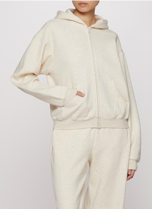 Figure View - Click To Enlarge - SKIMS - Cotton Fleece Classic Zip Up Hoodie