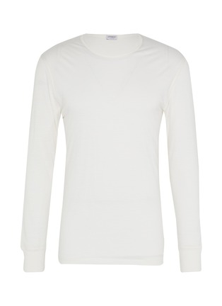 Main View - Click To Enlarge - ZIMMERLI - Long Sleeve Wool Silk T-Shirt