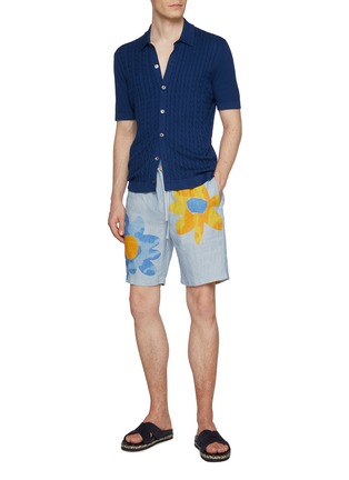 Figure View - Click To Enlarge - FRESCOBOL CARIOCA - X John Booth Capsule Felipe Linen Shorts