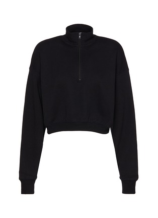 Main View - Click To Enlarge - SKIMS - Cotton Fleece Cropped Half Zip Sweater