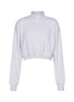 Main View - Click To Enlarge - SKIMS - Cotton Fleece Cropped Half Zip Sweater