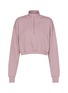 Main View - Click To Enlarge - SKIMS - Cotton Fleece Cropped Half Zip Sweater