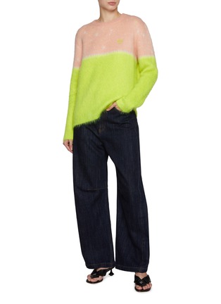 Figure View - Click To Enlarge - LOEWE - Crewneck Hybrid Mohair Wool Blend Sweater