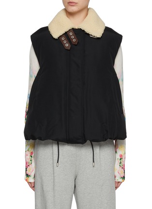 Main View - Click To Enlarge - LOEWE - Shearling Collar Puffer Vest