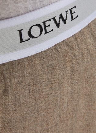  - LOEWE - Contrast Waistband Wool Cashmere Wide Leg Pants