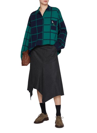 Figure View - Click To Enlarge - LOEWE - Asymmetrical Wool Cashmere Skirt