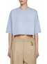 Main View - Click To Enlarge - LOEWE - Cropped Embroidered Logo Anagram Cotton T-Shirt