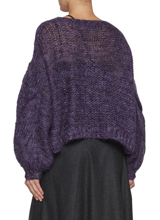 Back View - Click To Enlarge - LOEWE - Knitted Anagram Mohair Wool Blend Sweater