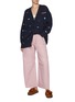 Figure View - Click To Enlarge - LOEWE - Panelled Knee Cotton Barrel Pants