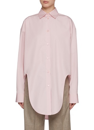 Main View - Click To Enlarge - LOEWE - Angled Hem Cotton Shirt