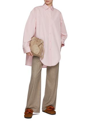 Figure View - Click To Enlarge - LOEWE - Angled Hem Cotton Shirt