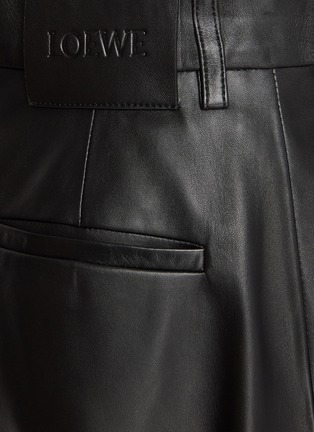  - LOEWE - Panelled Knee Leather Barrel Pants