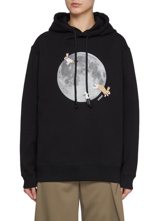 Main View - Click To Enlarge - LOEWE - Oversized Patchwork Graphic Print Cotton Hoodie