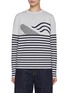 Main View - Click To Enlarge - LOEWE - Knitted Graphic Striped Wool Blend Sweater