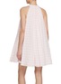 Back View - Click To Enlarge - LOEWE - Sleeveless Checkered Cotton  Trapeze Dress