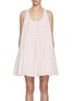 Main View - Click To Enlarge - LOEWE - Sleeveless Checkered Cotton  Trapeze Dress