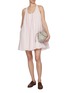 Figure View - Click To Enlarge - LOEWE - Sleeveless Checkered Cotton  Trapeze Dress