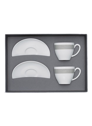 Detail View - Click To Enlarge - THOM BROWNE - x Haviland 4 Bar Porcelain Coffee Cup Set