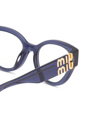 Detail View - Click To Enlarge - MIU MIU - Acetate Oval Optical Glasses