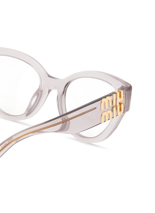 Detail View - Click To Enlarge - MIU MIU - Acetate Oval Optical Glasses