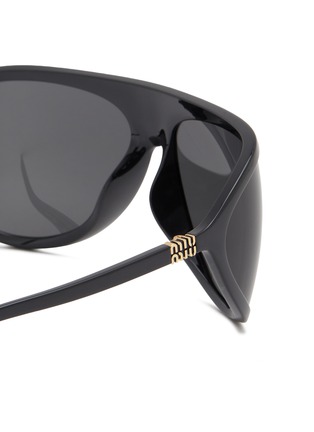 Detail View - Click To Enlarge - MIU MIU - Acetate Oval Sunglasses