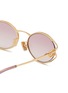 Detail View - Click To Enlarge - MIU MIU - Metal Oval Sunglasses