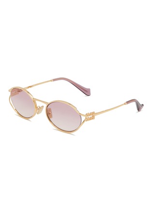 Main View - Click To Enlarge - MIU MIU - Metal Oval Sunglasses