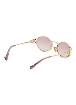 Figure View - Click To Enlarge - MIU MIU - Metal Oval Sunglasses