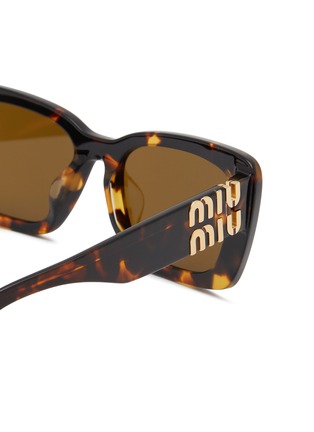 Detail View - Click To Enlarge - MIU MIU - Acetate Rectangle Sunglasses