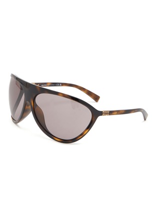 Main View - Click To Enlarge - MIU MIU - Acetate Oval Sunglasses