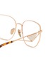 Detail View - Click To Enlarge - PRADA - Metal Butterfly Optical Glasses