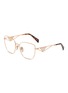 Main View - Click To Enlarge - PRADA - Metal Butterfly Optical Glasses