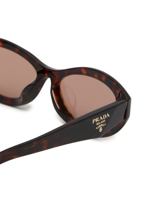 Detail View - Click To Enlarge - PRADA - Acetate Irregular Sunglasses