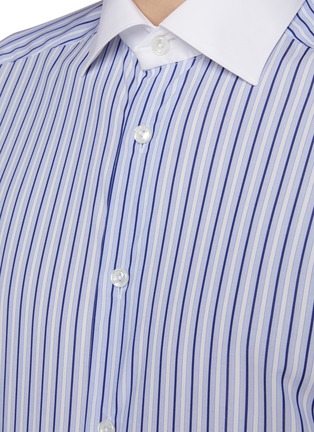  - ETON  - Cutaway Collar Striped Cotton Shirt