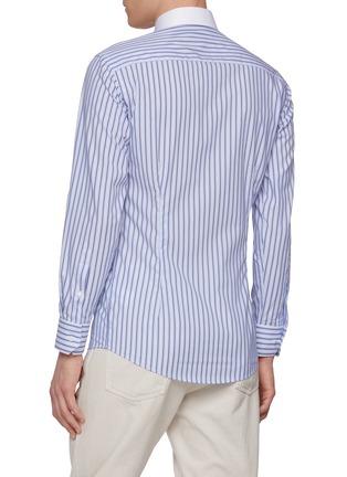 Back View - Click To Enlarge - ETON  - Cutaway Collar Striped Cotton Shirt