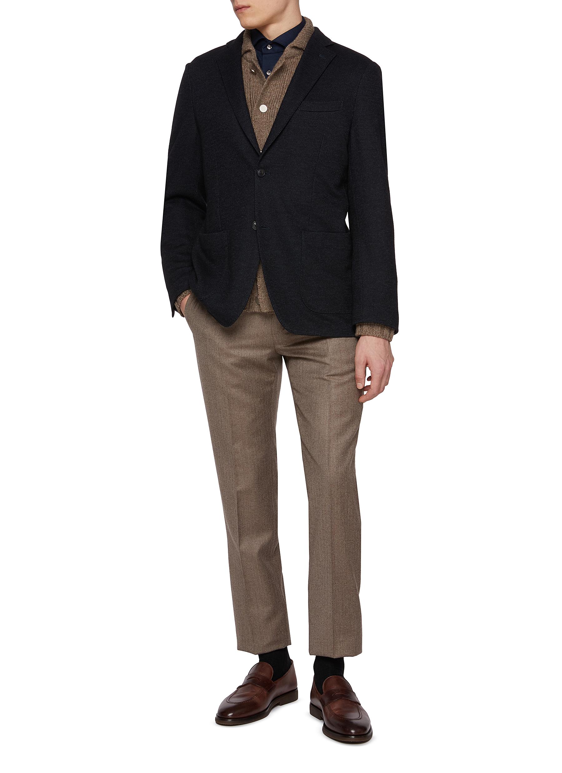 Wide Spread Collar Wool Shirt - Thumbnail 2