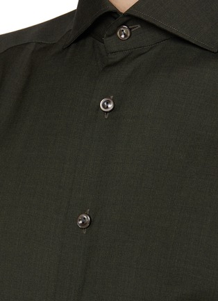  - ETON  - Wide Spread Collar Wool Shirt