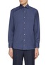 Main View - Click To Enlarge - ETON  - Wide Spread Collar Check Wool Shirt