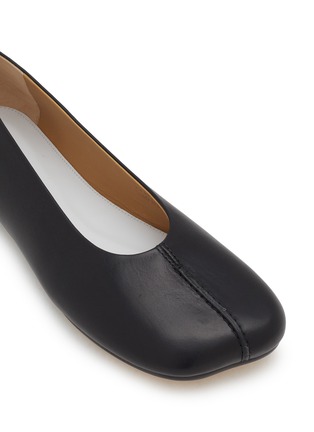 Detail View - Click To Enlarge - MM6 MAISON MARGIELA - Round Toe Leather Ballet Flats