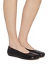 Figure View - Click To Enlarge - MM6 MAISON MARGIELA - Round Toe Leather Ballet Flats